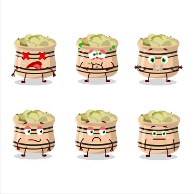 Yüzü olmayan yeşil çizgi film karakteri. Vektör illüstrasyonu