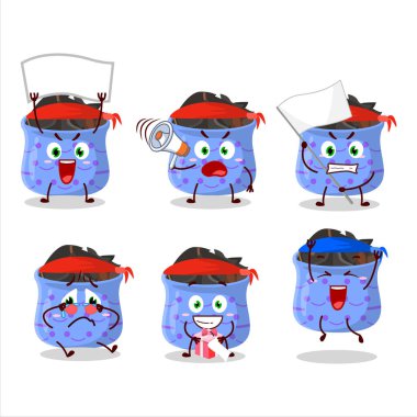 Çekici bir destekçi olarak maskot tasarım tarzı anason karakter. Vektör illüstrasyonu