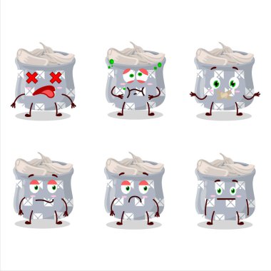 Yüzü olmayan bir kase sarımsaklı çizgi film karakteri. Vektör illüstrasyonu