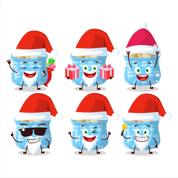 Emoticones Santa Claus Con Personaje Dibujos Animados Ajo Seco Ilustración — Vector de stock