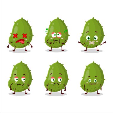 Virüs, ifadesiz çizgi film karakteri. Vektör illüstrasyonu