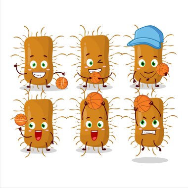 Basketbol atleti olarak yetenekli bir Nidovirale çizgi film karakteri. Vektör illüstrasyonu