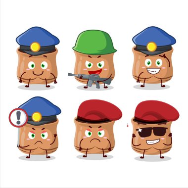 Sumach maskot tasarım tarzında kendini işine adamış bir polis memuru. Vektör illüstrasyonu