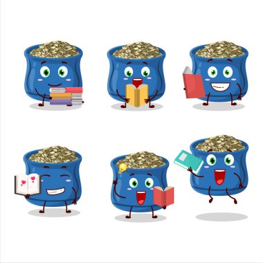 Komik bir kitap okuyan kekik çizgi film karakteri konsepti. Vektör illüstrasyonu