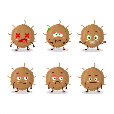 Beta Coronavirus çizgi film karakteri, ifadesiz. Vektör illüstrasyonu