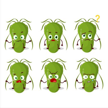 Hangi ifadeyle bulaşıcı çizgi film karakteri. Vektör illüstrasyonu