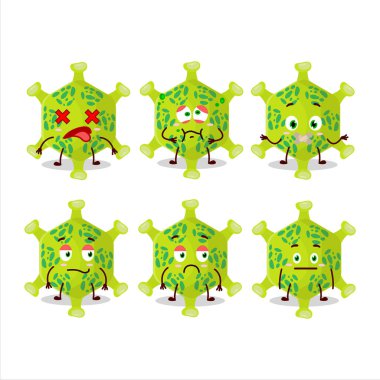 Karakterde ifadesiz Nobecovirus çizgi filmi. Vektör illüstrasyonu