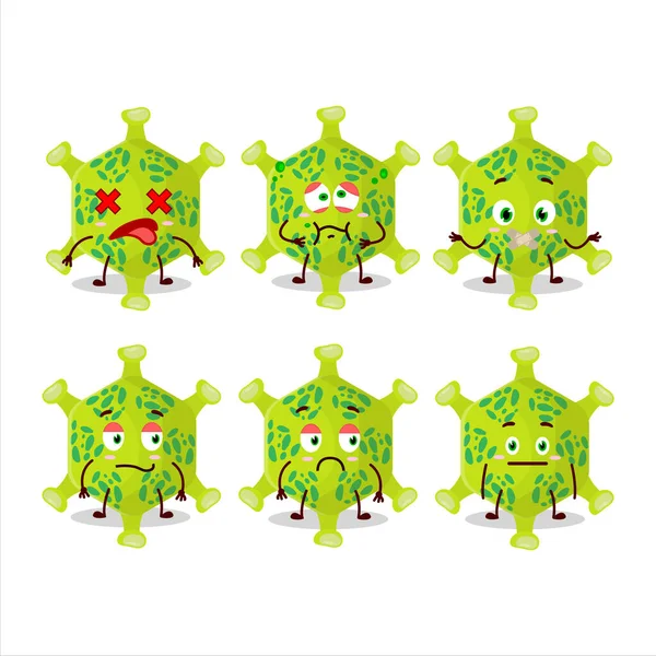 Karakterde ifadesiz Nobecovirus çizgi filmi. Vektör illüstrasyonu