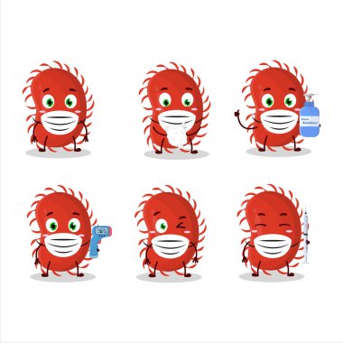 Picornaviridae karikatür tasarım tarzının bir resmi salgın sırasında sağlıklı kalmaya devam eder. Vektör illüstrasyonu