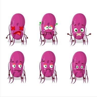 Virüs Molekül çizgi film karakteri, ifadesiz. Vektör illüstrasyonu