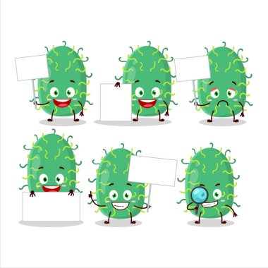 Zygote virüsü çizgi film karakteri bilgi panosunu getir. Vektör illüstrasyonu