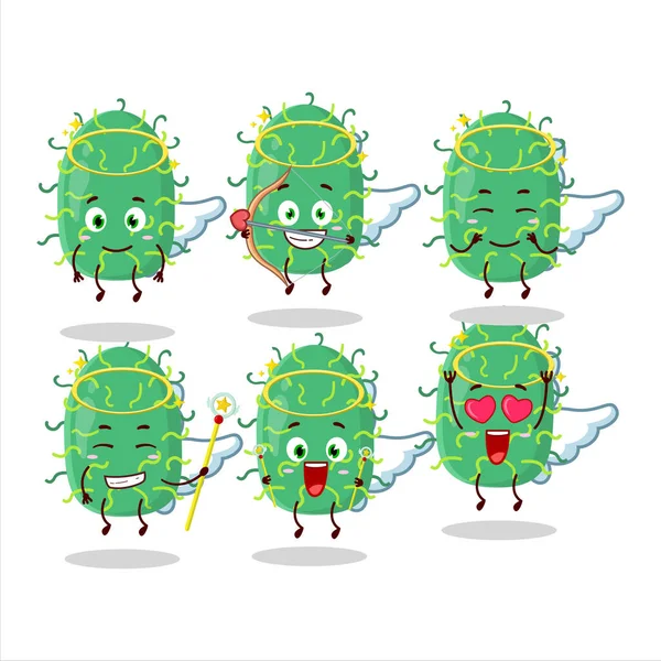 Zygote virüsü çizgi film karakteri sevimli bir melek karakteri olarak tasarlıyor. Vektör illüstrasyonu