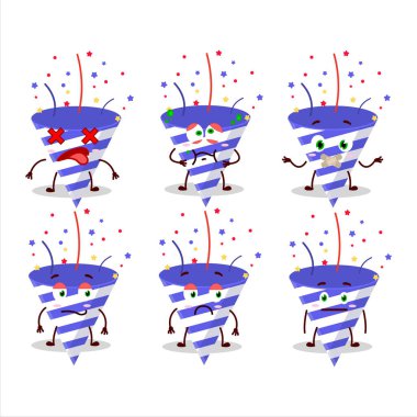 Yüzü olmayan mavi kestane fişeği çizgi film karakteri. Vektör illüstrasyonu