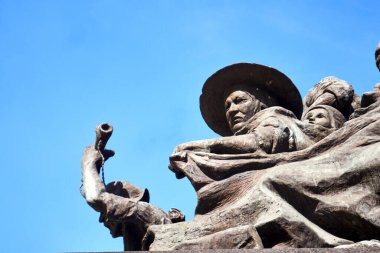 Monumento Juana Azurduy, bağımsızlık mücadelesini yöneten devrimci kahramanı onurlandırıyor. Cesareti ve kimliği simgeliyor. Buenos Aires, Arjantin 25 Eylül 2025