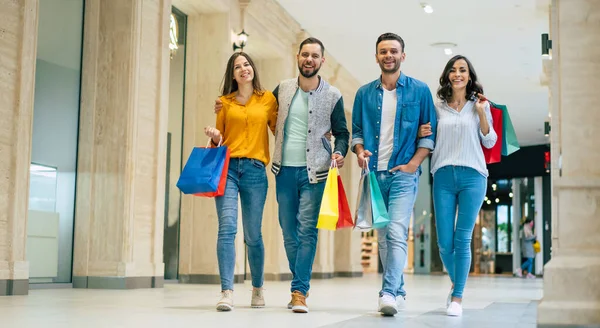 Happy Group Excited Beautiful Modern Stylish Friends Casual Wear Paper — Stockfoto