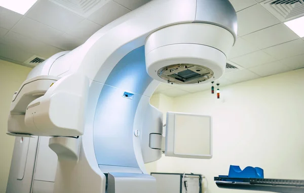 Photo of medical an advanced linear accelerator in the therapeutic oncology cancer therapy in the modern hospital laboratory