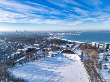Tallinn Şarkı Festivali 'nin Kış Arazileri ve Baltık Denizi Hava Görüntüsü