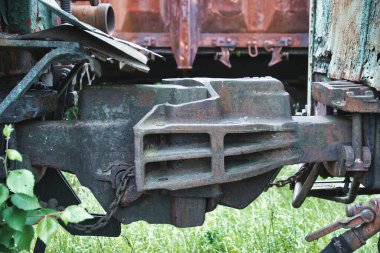 Paslı Endüstriyel Demiryolu Bağlantısı Terk Edilmiş Tren Aracına yakın plan