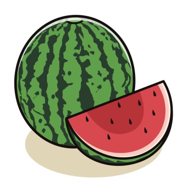 Olgun karpuz ve dilim