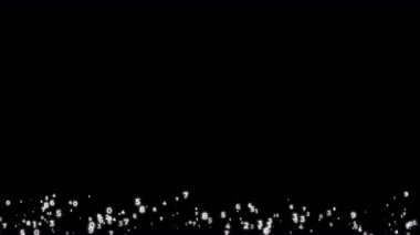 Beyaz renkli ve parlak efektli rastgele sayılar akan soyut animasyon arkaplanı, kavramları, fikirleri, 4k, alfa kanallı şeffaf arkaplan