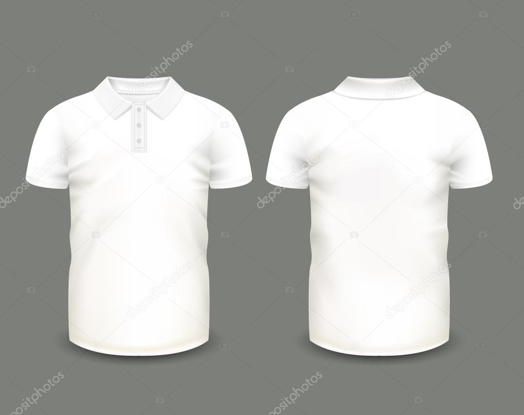 Mens white polo shirt short sleeve Stock Vector Image by ©Gendzi #118415610