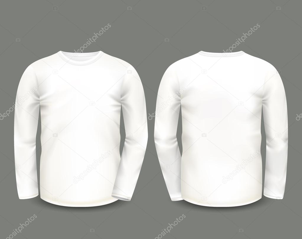 Mens white sweatshirt long sleeve Stock Vector by ©Gendzi 118419884