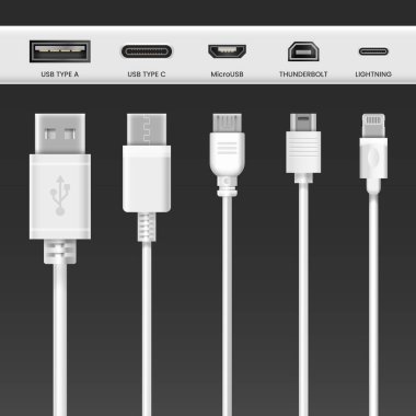 USB kablo adaptörleri ve telefon bağlantı kabloları