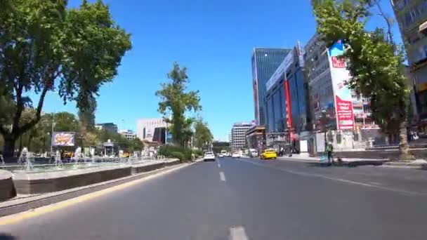 Ankara Turcia August 2020 Punct Vedere Conducere Prin Centrul Orașului — Videoclip de stoc