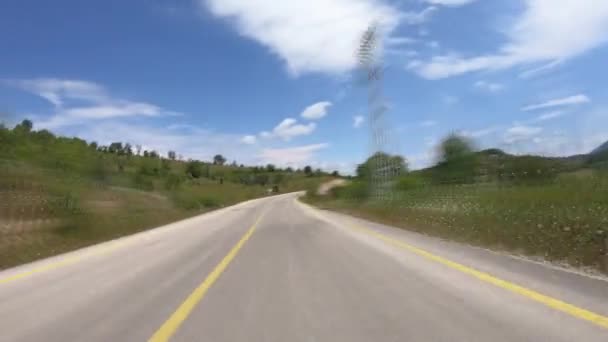 Kastamonu Turki Agustus 2020 Pemandangan Mengemudi Rute Negara Dengan Kecepatan — Stok Video