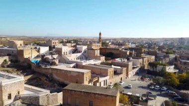 Midyat, Mardin, Türkiye - Ekim 2019: Midyat eski kent görüşü