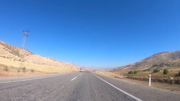 Mardin Turki Oktober 2019 Pemandangan Turki Timur Konsep Perjalanan Dashcam — Stok Video