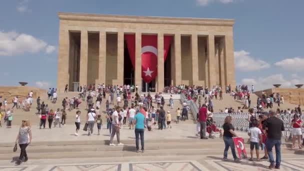 Ankara Turquía Agosto 2019 Personas Que Visitan Mausoleo Anitkabir Del — Vídeos de Stock