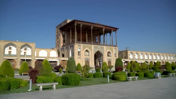 Isfahan Iran Maj 2019 Ali Qapu Palace Ett Stort Palats — Stockvideo