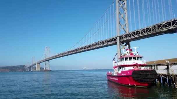 São Francisco Califórnia Eua Agosto 2019 Vista Panorâmica Ponte Baía — Vídeo de Stock