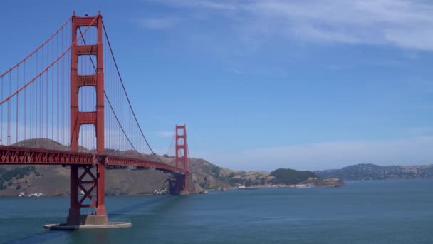 San Francisco Kalifornien Usa Augusti 2019 Golden Gate Bridge Solig — Stockvideo