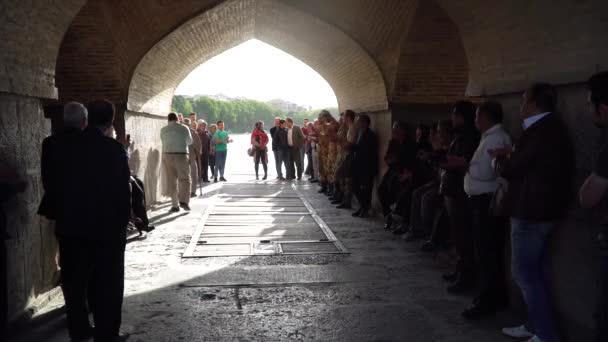 Isfahan Iran May 2019 Local Iranian People Singing Entertaining Themselves — Stock Video