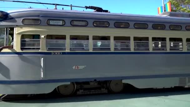 Сан Франциско Штат Калифорния Сша Август 2019 Года Электрический Трамвай — стоковое видео
