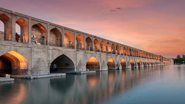 Isfahan Irão Maio 2019 Ponte Allahverdi Khan Também Conhecida Como — Fotografia de Stock