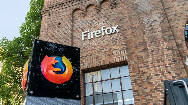 San Francisco Agosto 2019 Mozilla Edificio Oficinas Que Muestra Logotipo — Foto de Stock