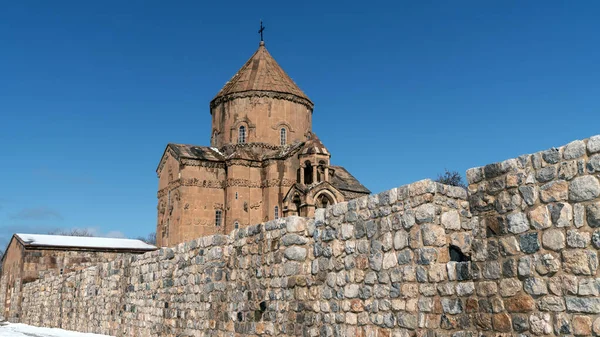 Isla Akdamar Van Turquía Febrero 2020 Isla Akdamar Iglesia Surp —  Fotos de Stock