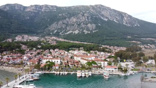 Akyaka Mugla Turchia Marzo 2020 Ripresa Aerea Della Città Akyaka — Video Stock