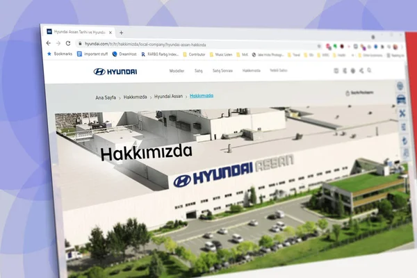 Istanbul Türkei Juli 2021 Illustrativer Screenshot Der Türkischen Hyundai Assan — Stockfoto