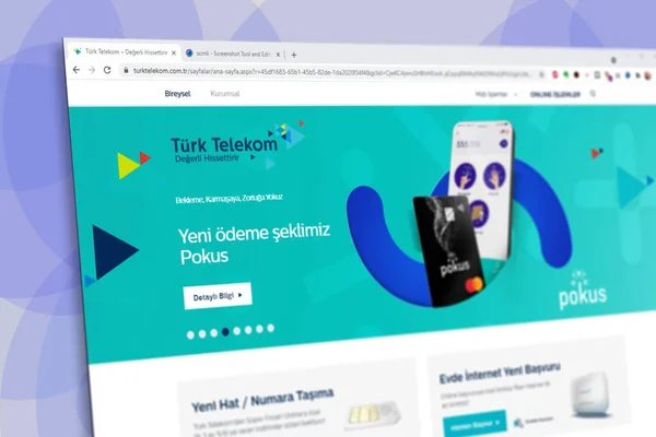 Istanbul Türkei Juli 2021 Illustrativer Screenshot Der Homepage Der Türkisch — Stockfoto