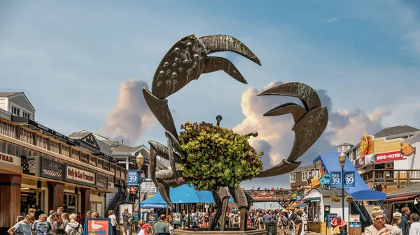 San Francisco California Usa August 2019 Fisherman Wharf Entrance Crab — Stock Photo, Image