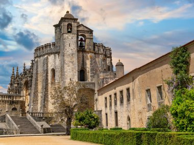 Tomar, Portekiz - Nisan 2018: İsa 'nın Manastırı bir Tapınak Şövalyeleri kalesidir.