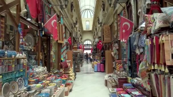 Istanbul Türkei Oktober 2019 Touristischer Basar Mit Souvenirläden Taksim Beyoglu — Stockvideo