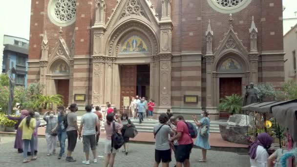 Istanbul Turchia Luglio 2021 Chiesa Sant Antonio Conosciuta Anche Come — Video Stock