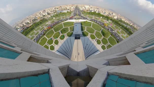 Teheran Iran Aprile 2019 Vista Dal Ponte Osservazione Della Torre — Video Stock