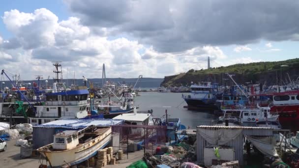 Rumeli Feneri Stambuł Turcja Sierpień 2021 Port Okrętowy Rumeli Feneri — Wideo stockowe