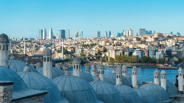 Stanbul Türkiye Eylül 2021 Stanbul Silueti Süleyman Camii Nden Görüldü — Stok fotoğraf